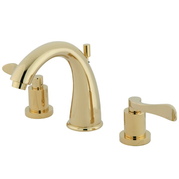 8" Widespread Bathroom Faucet, Polished Brass